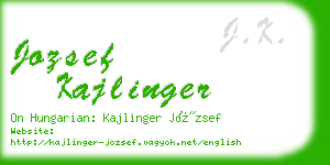 jozsef kajlinger business card